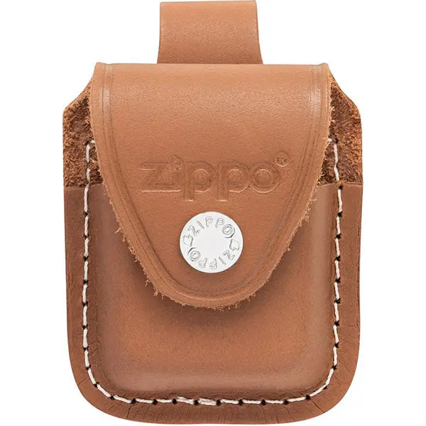 Zippo Brown Leather Lighter Pouch – Classic Vintage-Style Sleeve