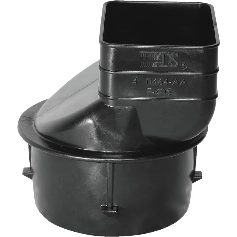 Advanced Drainage Polyethylene Corrugated Adapter – 2" X 3" To Downspout Barb/Female Fitting 1