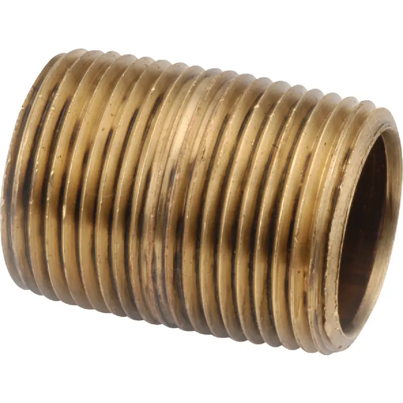 Anderson Metals Red Brass Pipe Nipple – 3/4 In X Close 1
