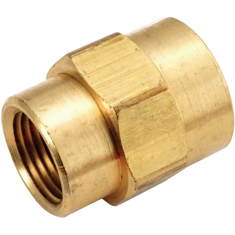 Anderson Metals Yellow Brass Reducing Coupling – 1/2" × 1/8" 1