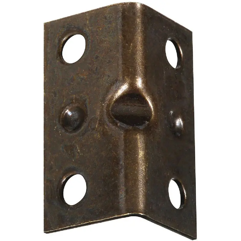 Antique Brass 1-1/2" X 3/4" Corner Brace Set – National Catalog V113 Series (4-Pack) 1