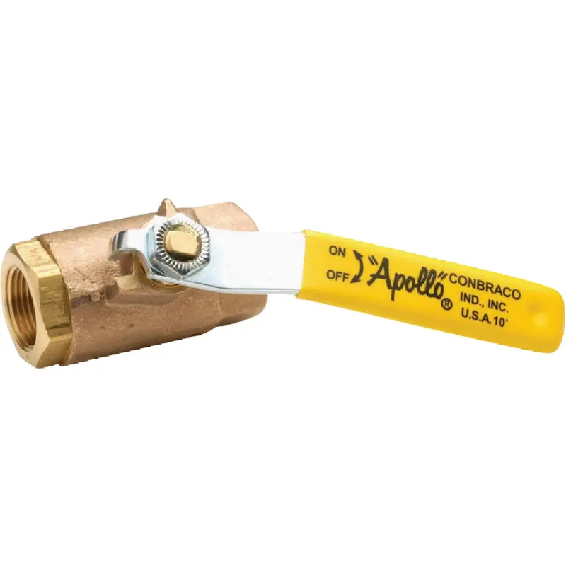 Apollo Bronze Ball Valve – 1/4-Inch Npt Threaded, Manual On/Off Control 1