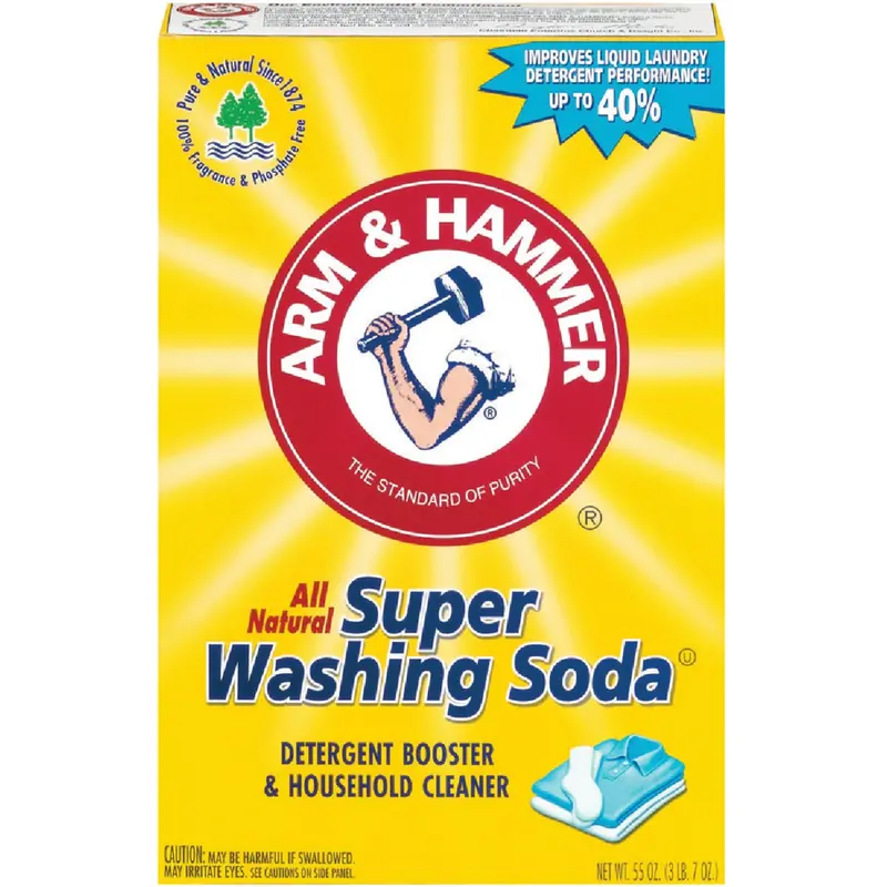 Arm & Hammer Super Washing Soda – 55 Oz. Laundry Booster & Stain Remover 1