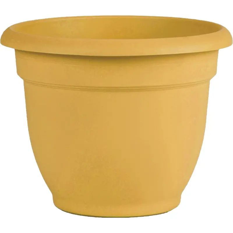 Bloem Ariana Self-Watering Planter – 10 In Tall X 10 In Diameter, Earthy Yellow Plastic 1