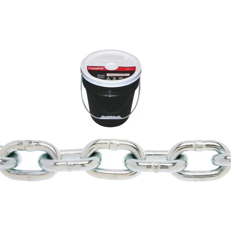 Campbell Zinc-Plated Steel Coil Chain – 1/4" X 141 Ft., Low-Carbon Strength 1