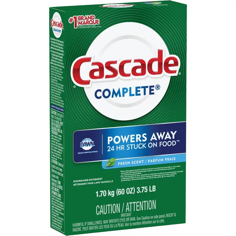 Cascade Complete Fresh Scent Dishwasher Detergent Powder – 60 Oz Box 1