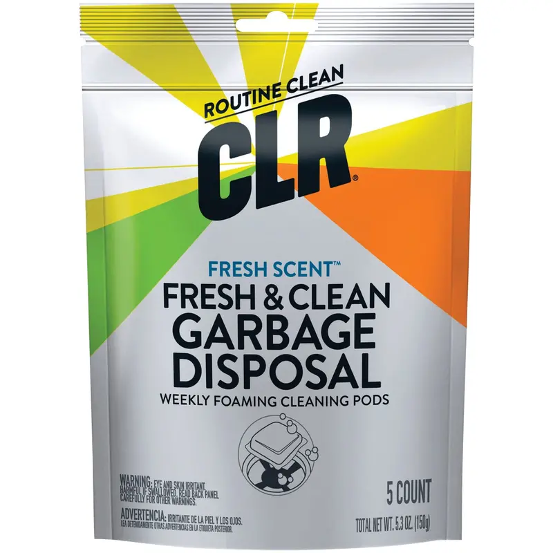 Clr Fresh & Clean Foaming Garbage Disposal Cleaner Pods – 5-Pack, Citrus Scent 1