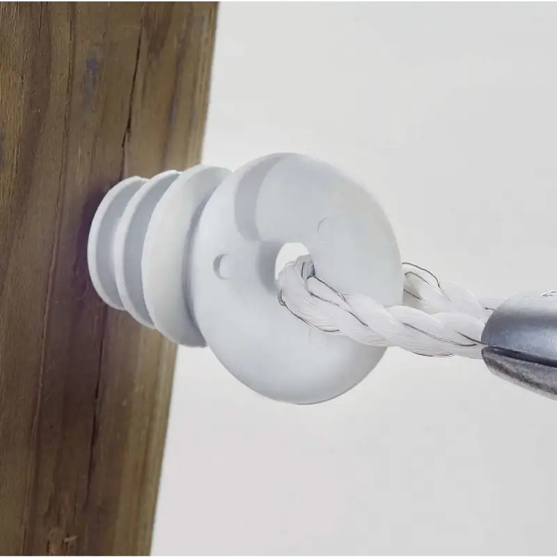 Dare Screw-In Electric Fence Insulators – White Polyethylene, Pack Of 10 1