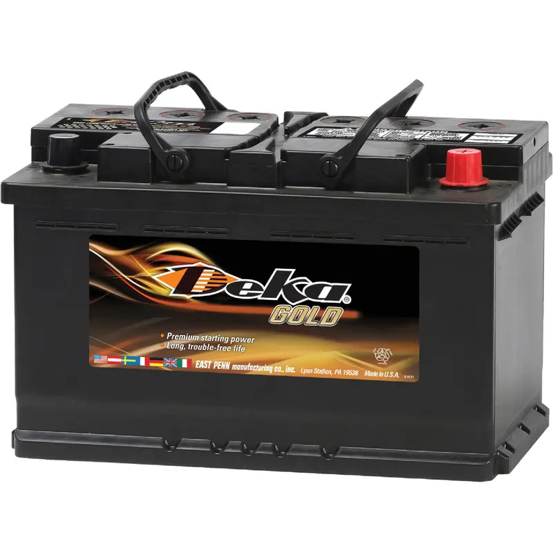 Deka Gold Automotive Battery – 12-Volt, 790 Cca, Top-Post Right-Front Positive Terminal 1
