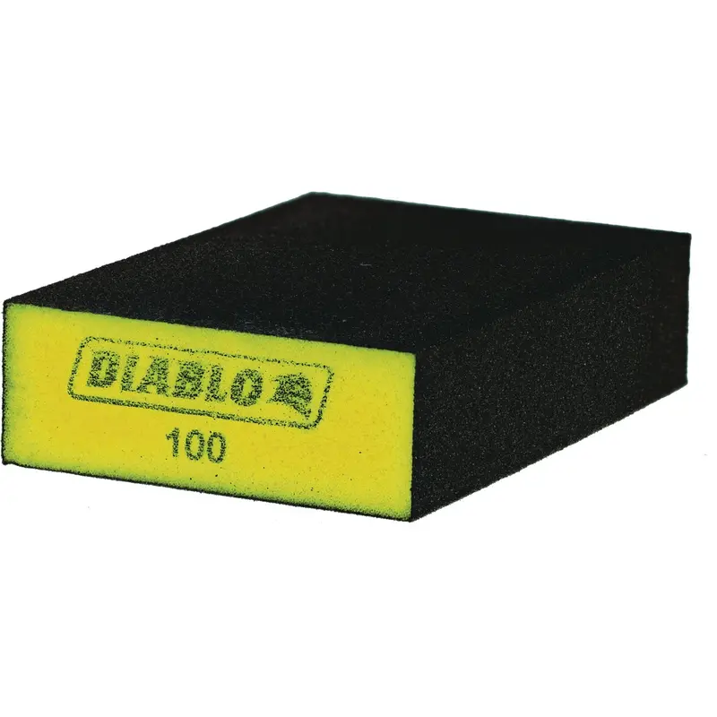 Diablo Fine-Grit (100) Flat-Edge Sanding Sponges – 2.5" X 4" X 1", 3-Pack 1
