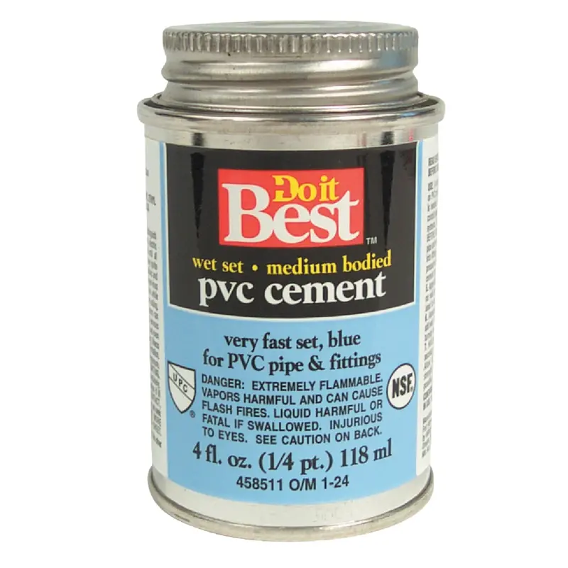 Do It Best Medium-Body Blue Pvc Cement – 4 Oz Bottle 1