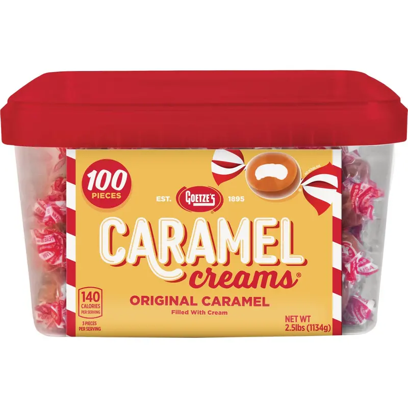 Goetze'S Bulls-Eyes Caramel Cream Candy Display Pack – 100-Count Retail Box 1