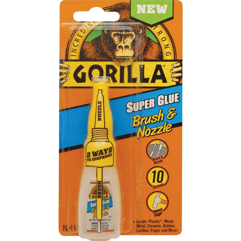 Gorilla Super Glue Liquid – 0.42 Oz Bottle Brush & Nozzle Formula 1