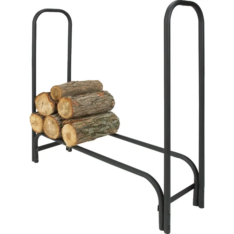 Home Impressions 8-Foot Tubular Steel Log Rack – Rust-Resistant Outdoor Firewood Storage 1