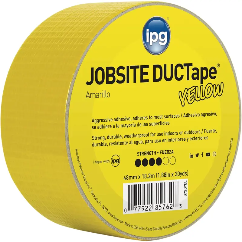 Intertape General Purpose Duct Tape – Yellow, 1.88-Inch X 20-Yard Roll 1