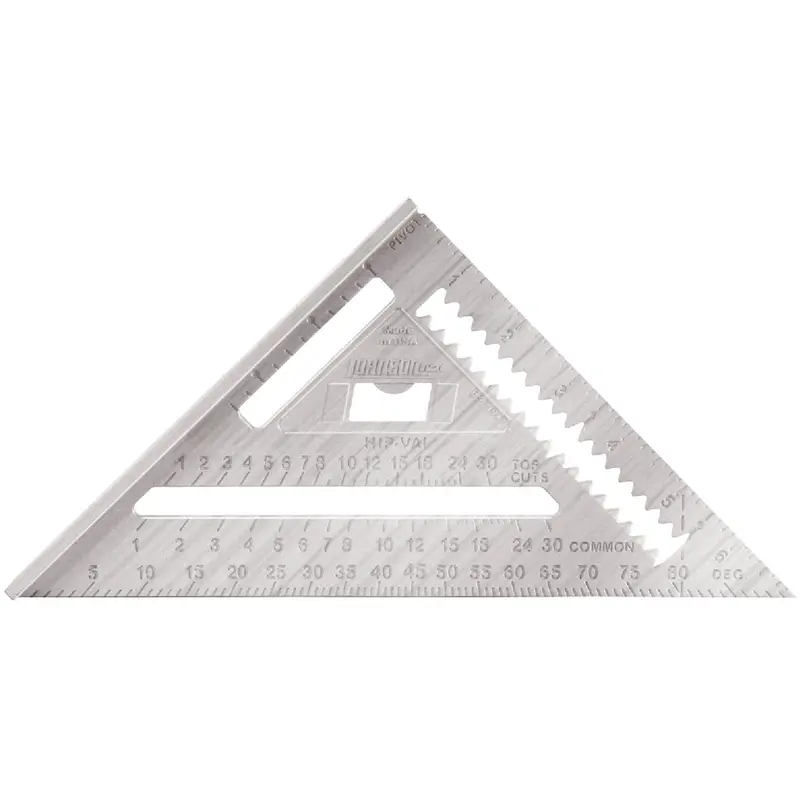 Johnson Level Johnny Square Rafter Square – 7" Aluminum Professional Layout Tool 1