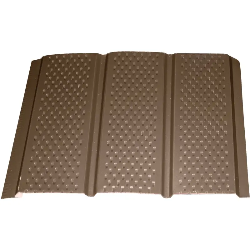 Klauer 12-Inch Brown Aluminum Fully Vented Soffit Panel 1