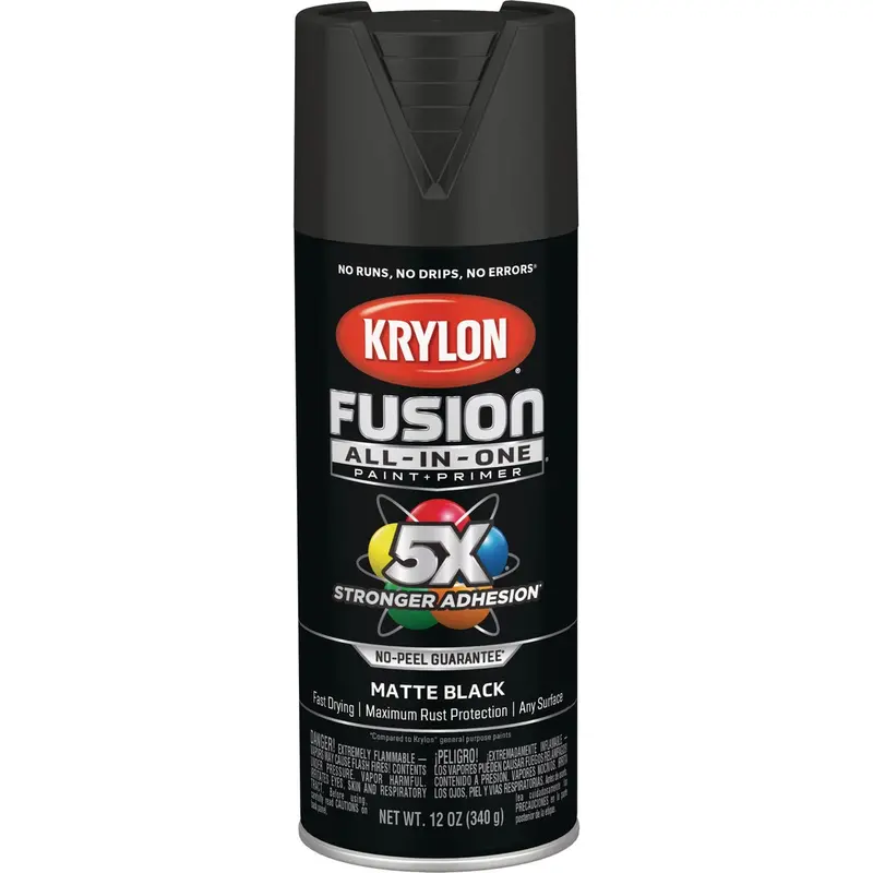 Krylon Fusion Matte Black Spray Paint With Built-In Primer 1