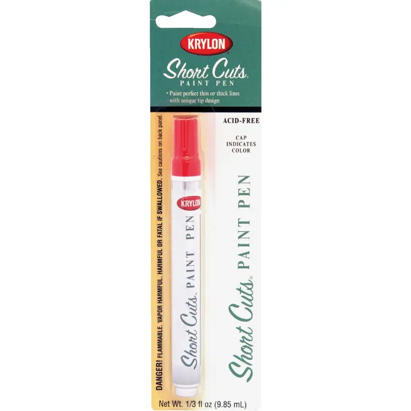 Krylon Short Cuts Glow Orange Paint Pen – 1/3 Fluid Ounce Gloss Finish 1