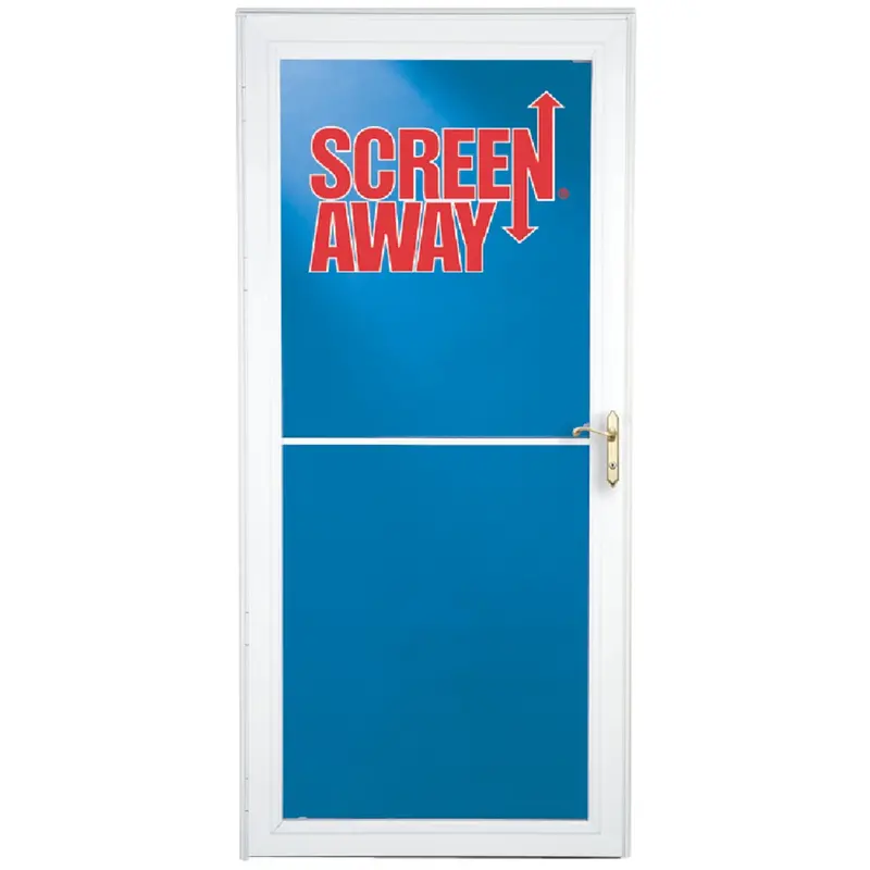 Larson Screenaway Lifestyle Full-View Aluminum Storm Door – 32 In W × 81 In H × 1-3/8 In Thick, White 1
