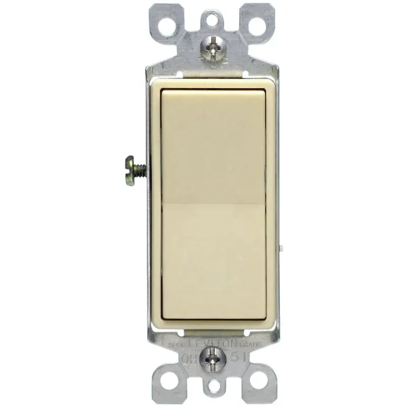 Leviton Ivory Rocker Switch – 15A 3-Way Toggle Replacement 1