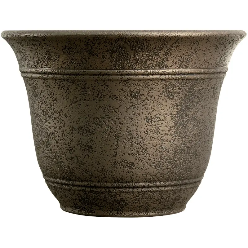Listo Sierra Nordic Bronze Polyresin Flower Pot – 9.63 In. H × 13 In. Diameter 1