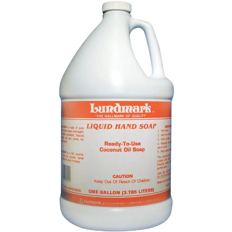 Lundmark Coconut Oil Liquid Hand Soap – 1 Gallon Refillable Dispenser Size 1