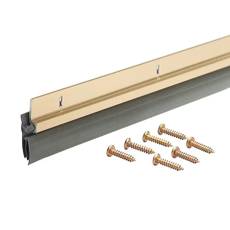 M-D Brite Gold Aluminum & Vinyl Door Sweep – 1-1/4" × 36" 1
