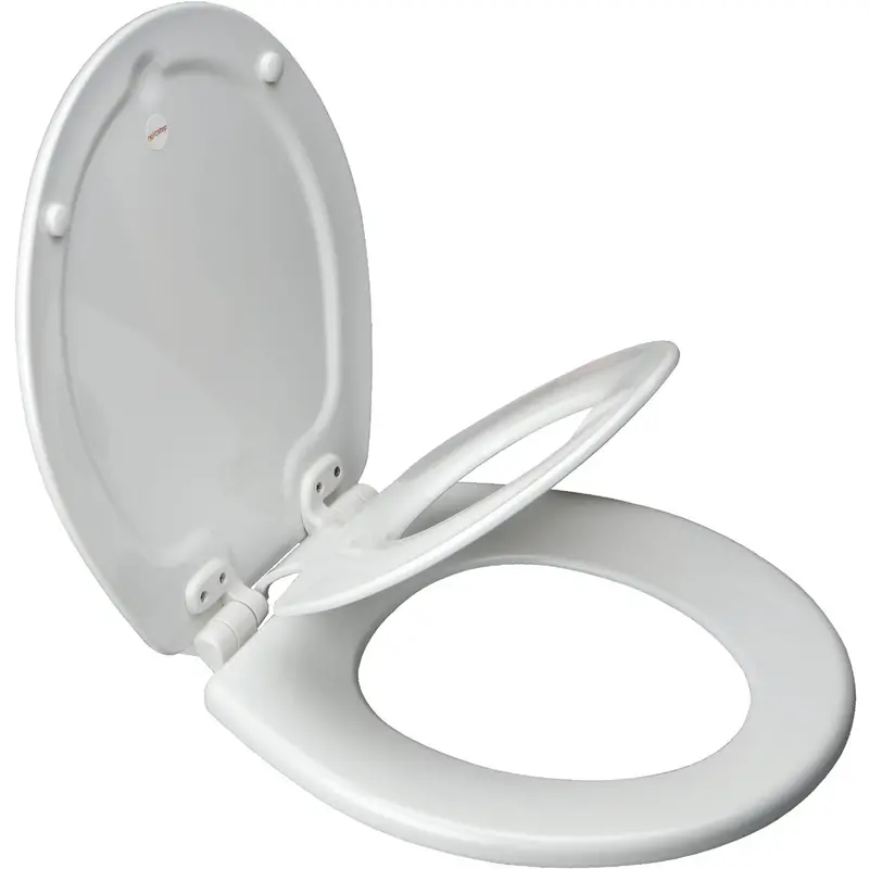 Mayfair Nextstep2 Whisperclose Round Toilet Seat – White Enameled Wood 1