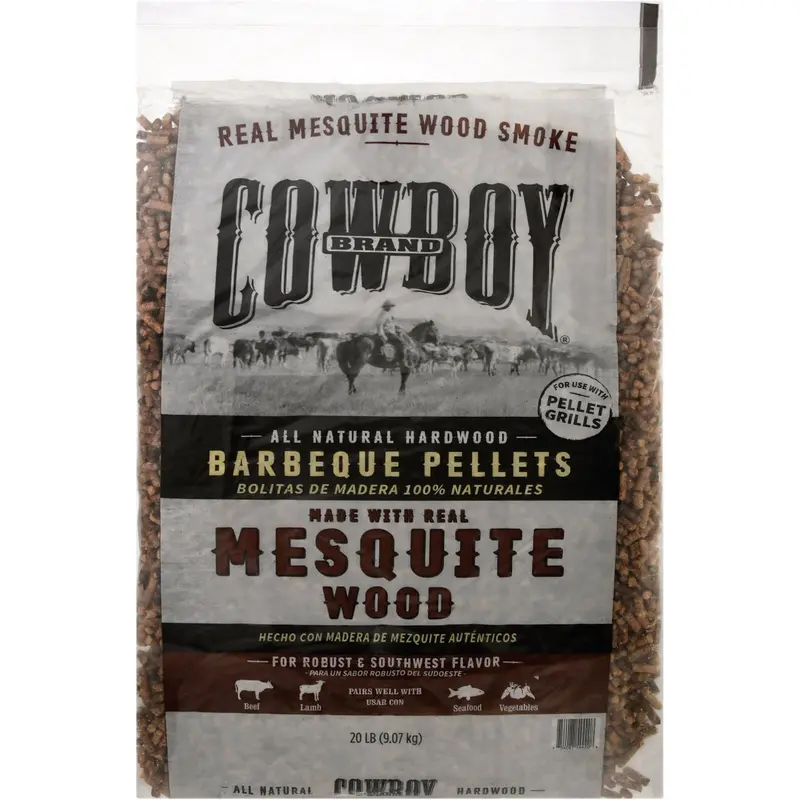Mesquite Wood Pellets For Grilling – 20 Lb Cowboy Brand 1