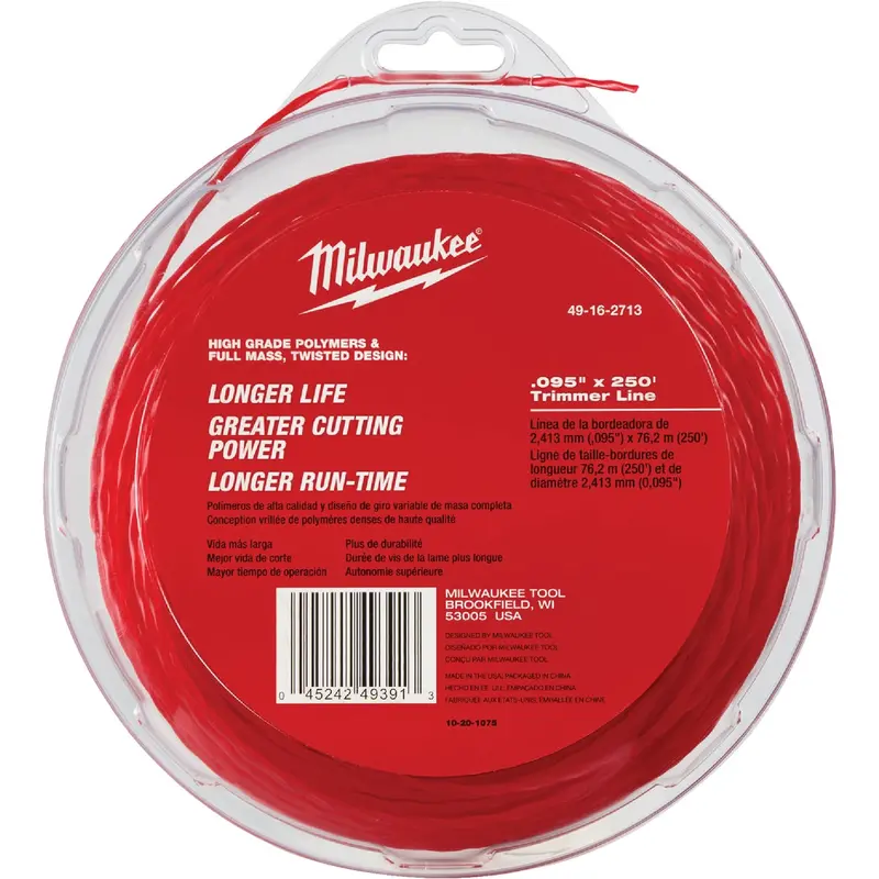 Milwaukee 0.095" X 250' Professional-Grade Trimmer Line 1