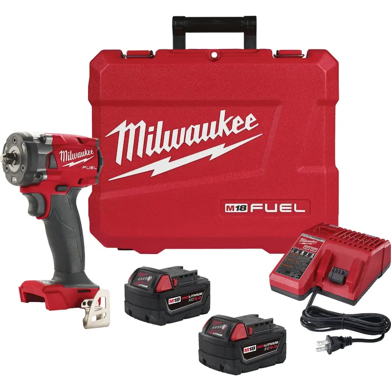 Milwaukee M18 Fuel 3/8-Inch Compact Impact Wrench – Brushless, 18V W/ Friction Ring Kit 1