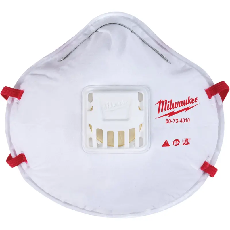 Milwaukee N95 Valved Disposable Respirators – 10-Pack 1