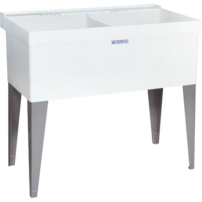 Mustee Utilatwin Double Laundry Sink – 38-Gallon Capacity, 40 In W X 24 In L 1