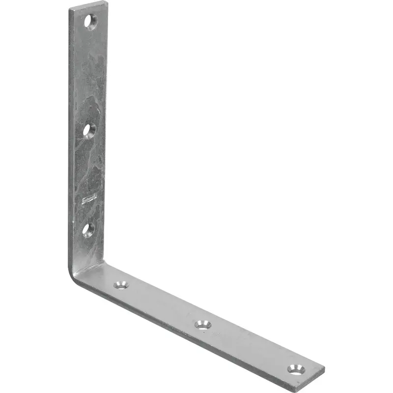 National Catalog Corner Brace – Zinc-Plated Steel, 8" × 1.25", #115 Series 1