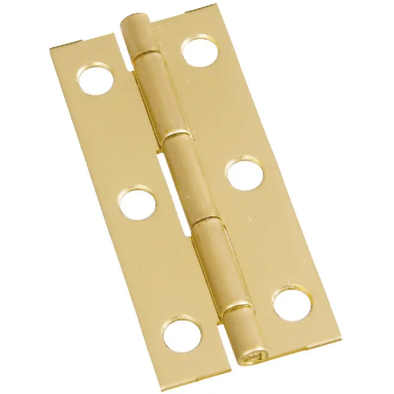National Decorative Brass Hinge – 1-1/8" × 2-1/2", Narrow Profile (2-Pack) 1
