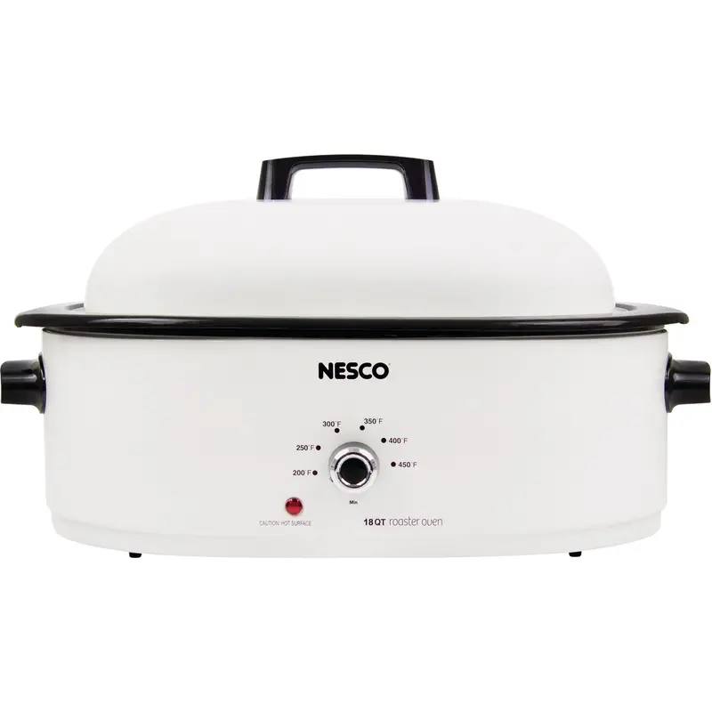 Nesco 18-Quart Electric Roaster Oven – Ivory Finish With Even-Heat Technology 1