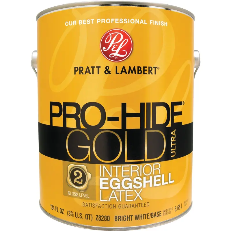 Pratt & Lambert Pro-Hide Gold Ultra Latex Eggshell Interior Paint – Bright White, 1-Gallon Can 1