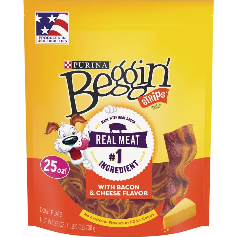 Purina Beggin’ Strips – Bacon & Cheese Flavor Chewy Dog Treats, 25 Oz Bag 1