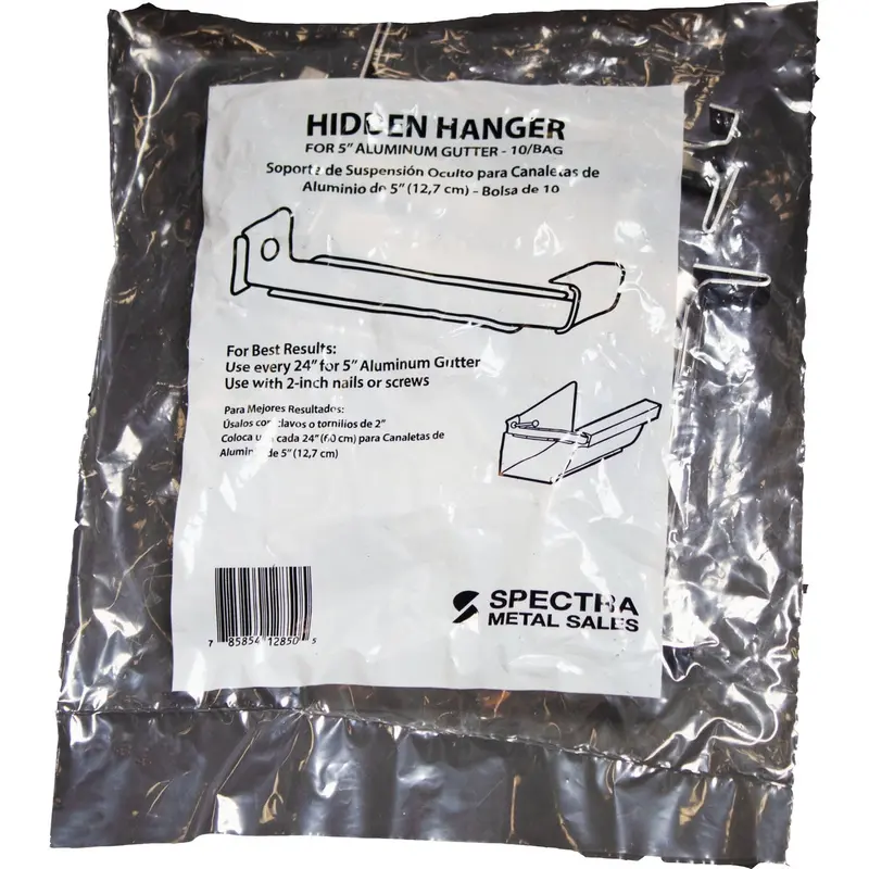 Spectra Metals K-Style Aluminum Hidden Gutter Hangers – 10-Piece Pack 1