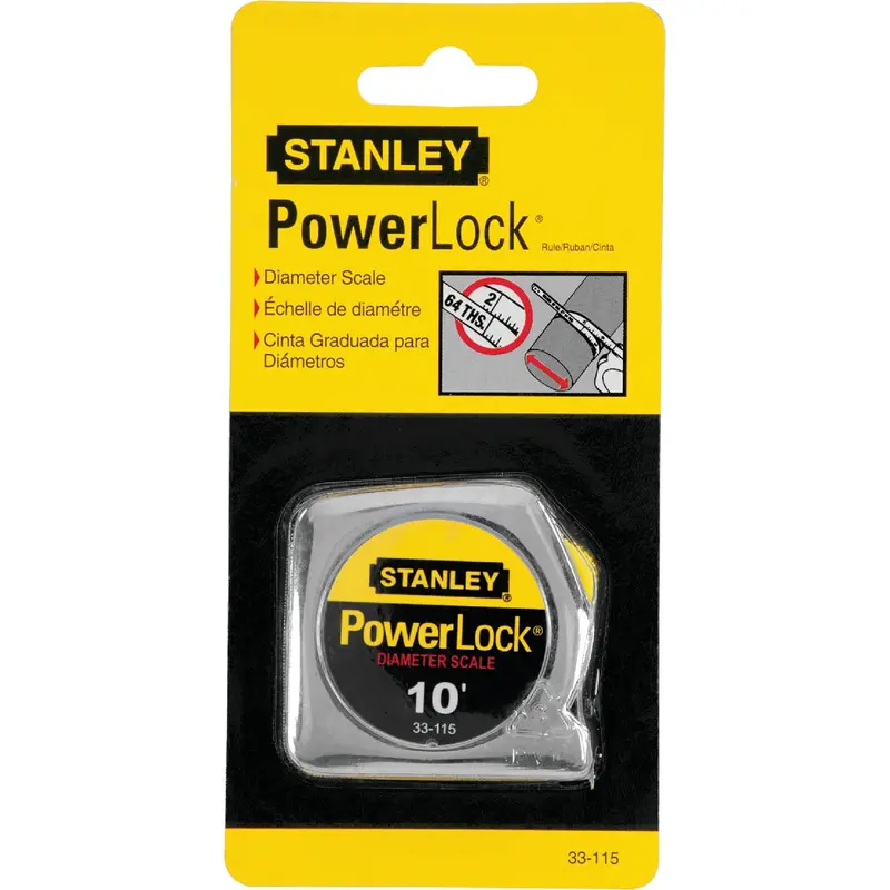 Stanley Powerlock 10-Foot Pocket Tape Measure With Built-In Diameter Scale 1