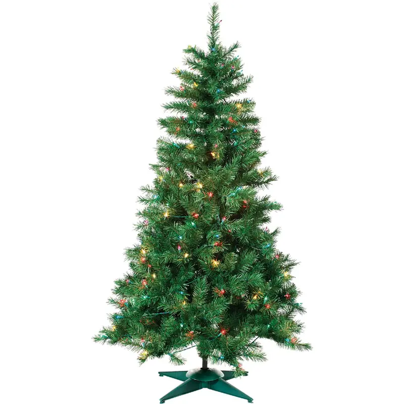 Sterling Colorado Spruce Pre-Lit Artificial Christmas Tree – 3 Ft, 100 Warm White Incandescent Bulbs 1