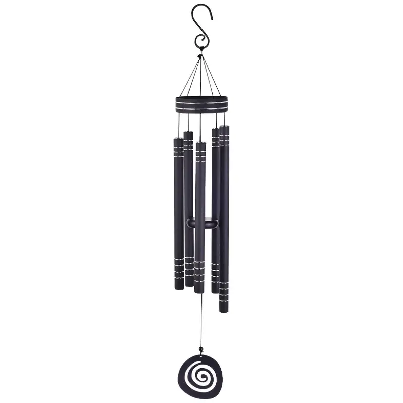 Sunset Vista Galaxy Wind Chime – 41-Inch Black Metal Chime With Classic Design 1