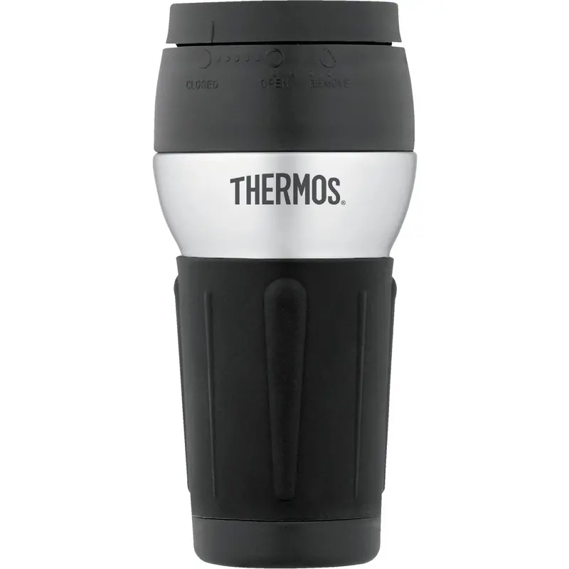 Thermos 14 Oz Black Stainless Steel Vacuum-Insulated Tumbler 1