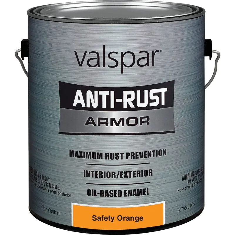 Valspar Oil-Based Rust-Inhibiting Enamel – Safety Orange Gloss, 1 Gallon 1