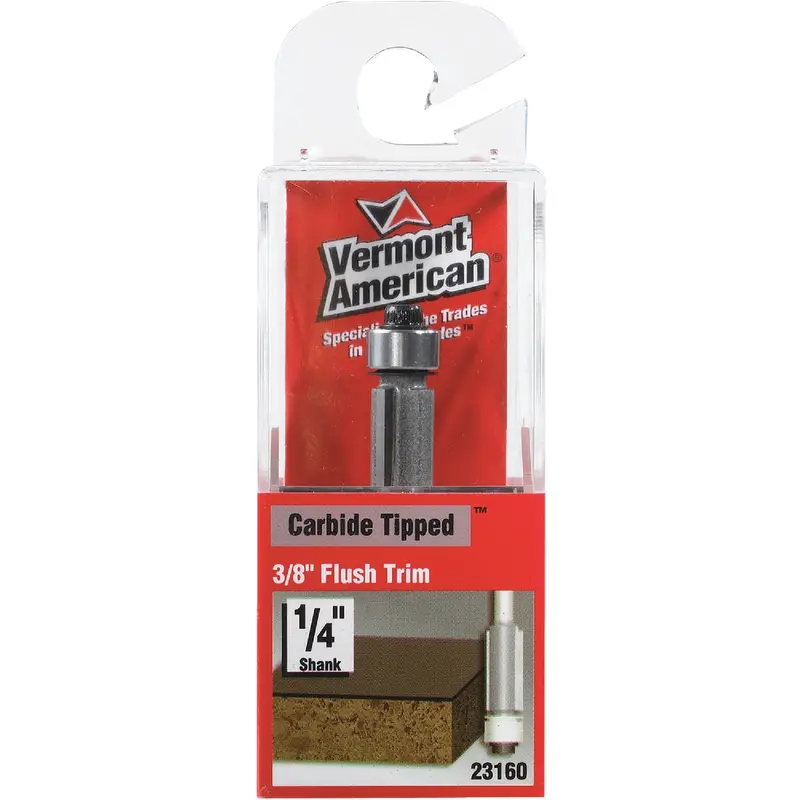 Vermont American Flush Trim Router Bit – 3/8-Inch X 9/16-Inch Carbide-Tipped 1