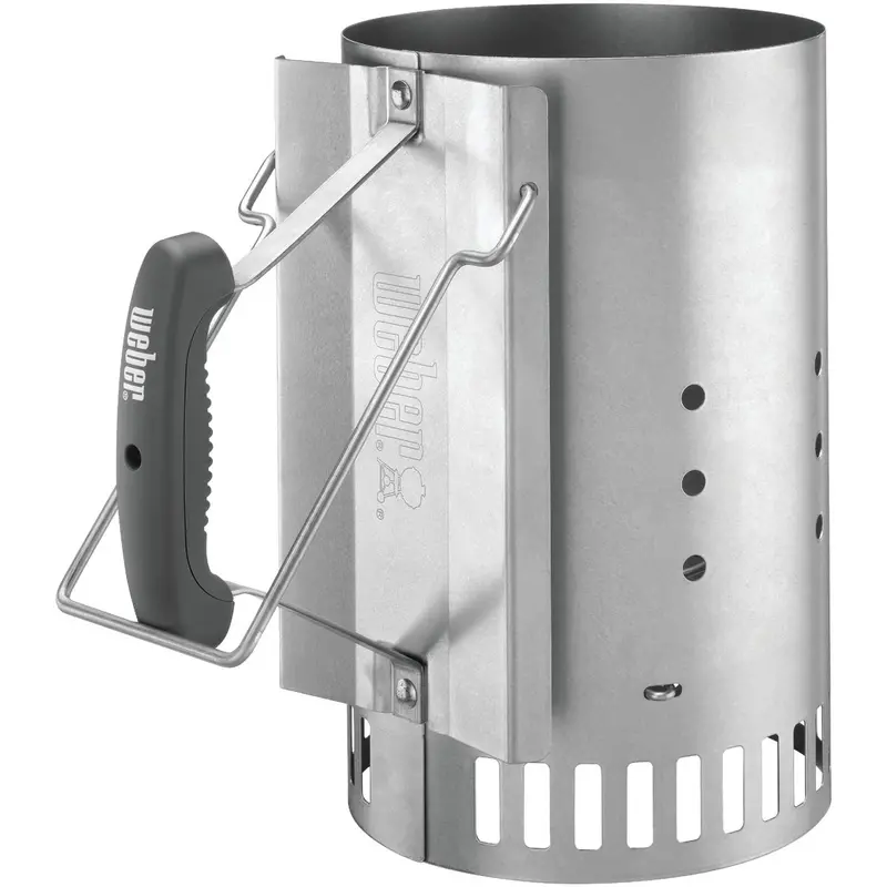 Weber Aluminized Steel Chimney Starter – 7.5" Charcoal Ignition Tool 1