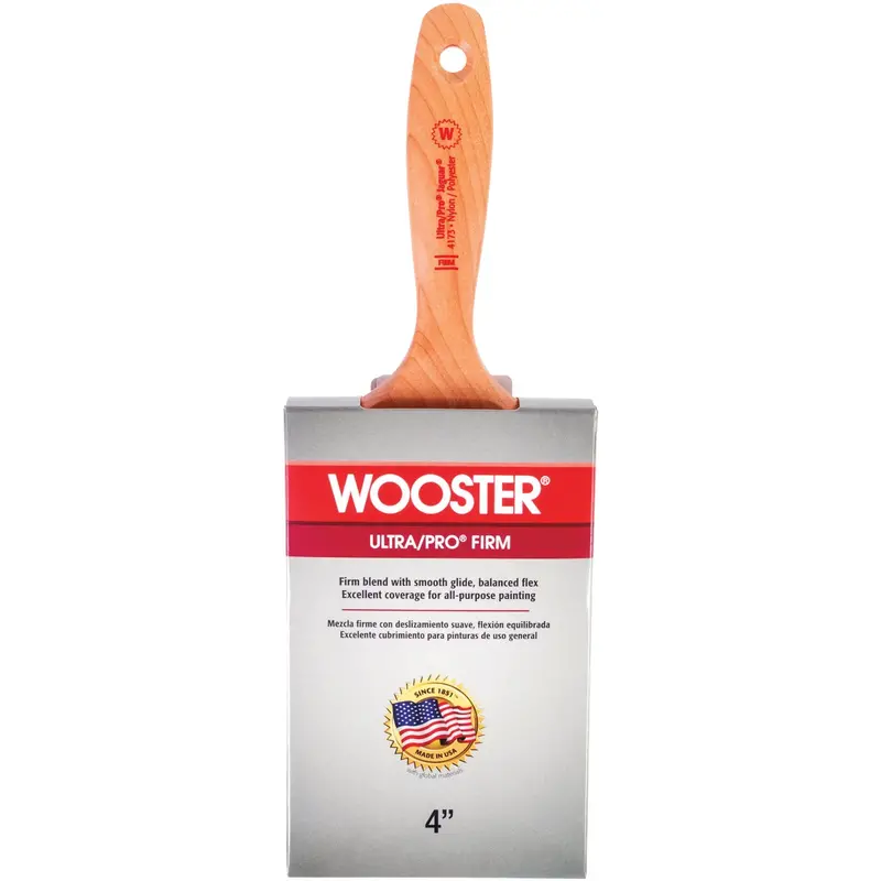 Wooster Ultra/Pro Firm 4-Inch Flat Wall Paint Brush – Premium Synthetic Bristles 1